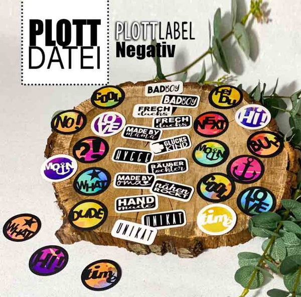 Plotterdatei - "Label Negativ" - Fadenspiel