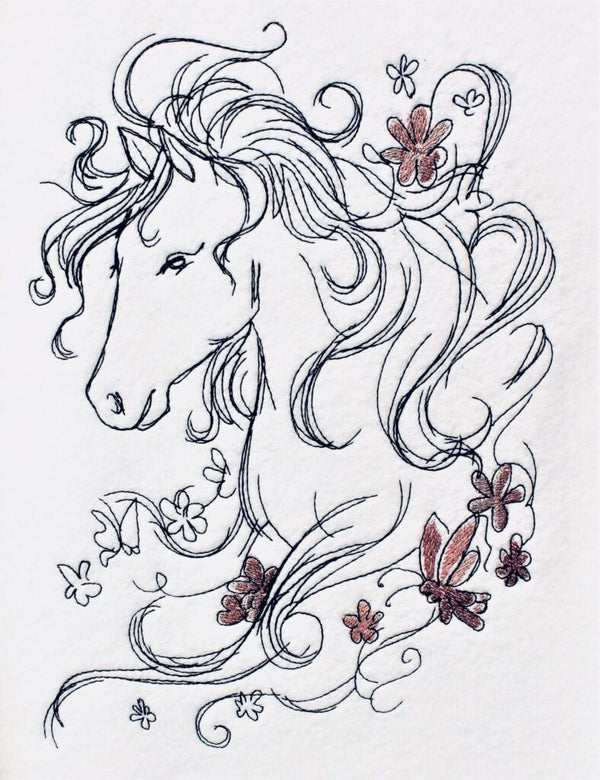 Stickdatei - "Zauberhaftes Pferd"- Stickzebra