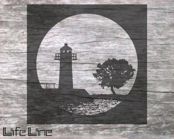 Plotterdatei - "Schattenbild Leuchtturm" - LifeLine Gestaltung
