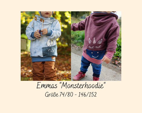 eBook - "Emmas Monster Hoodie" - Pullover - Tante Emmas Nähladen