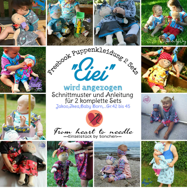 Freebook - "EiEi" - Puppenkleidung -  From Heart to Needle