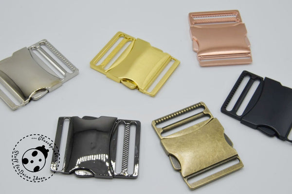 Steckschnalle "Luxury".  Gerader Steckverschluss  Für Gurtband in Breite von ca. 35 - 40 mm Steckverschlüsse eignen sich besonders zum Befestigen von Gurten an Taschen oder Handtaschen, sowie für die Herstellung von Hundeleinen - Steckschließe - Nähen - Taschen - Glückpunkt.