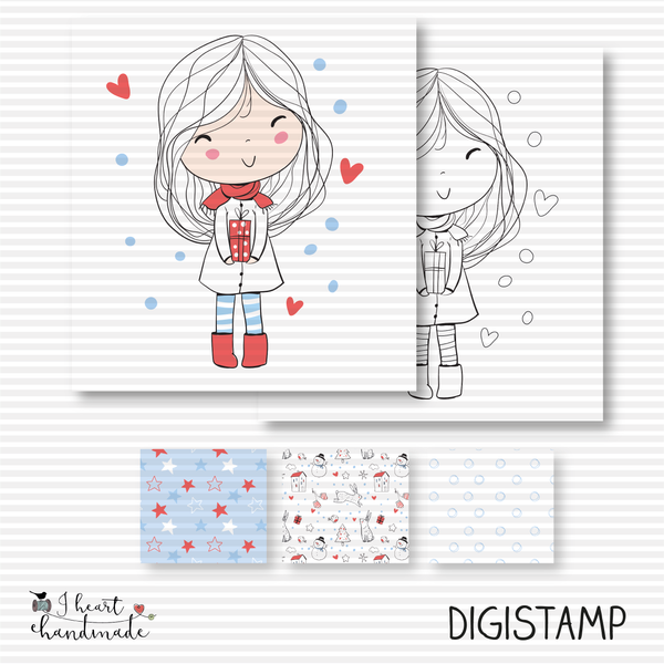 DigiStamp - "Anna (Winterkinder)" - I heart Handmade