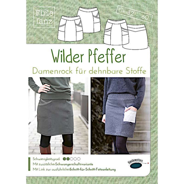 Papierschnittmuster - "Wilder Pfeffer Damen dehnbar" - Firlefanz