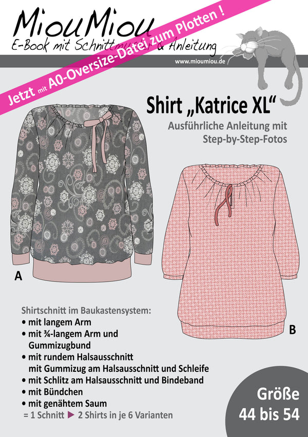 eBook - "Katrice XL" - Shirt/Tunika - Miou Miou Schnittmuster