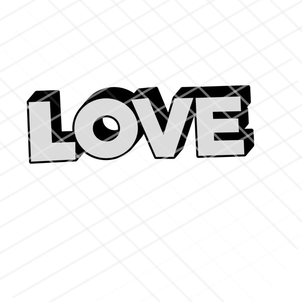 Plotterdatei - "Love  Massiv 3D" - Pixelfux Mediendesign