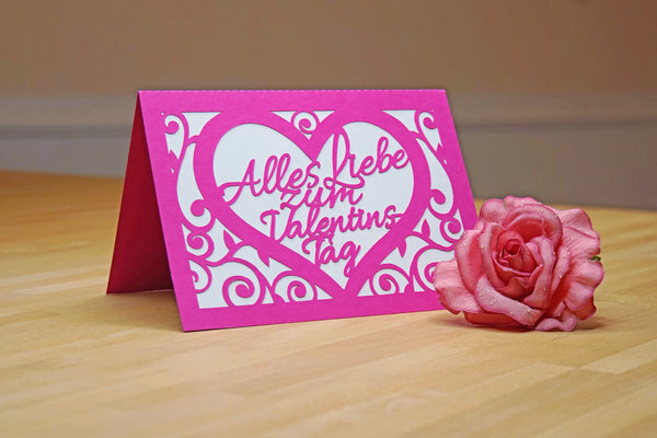 Plotterdatei - "Valentinstag Karte" - Maker Mauz Sewing