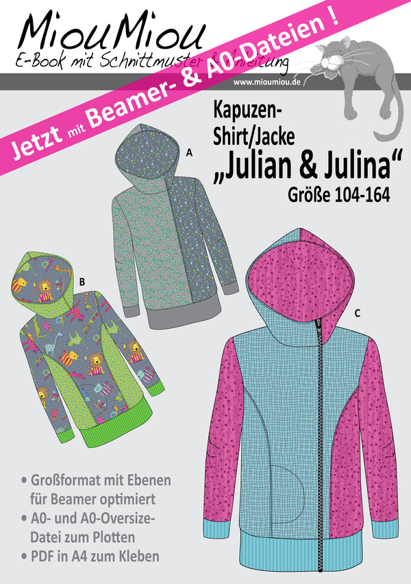 eBook - "Mini Julian & Julina" - Shirt/Jacke - Miou Miou Schnittmuster