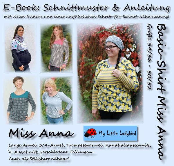 eBook - "Miss Anna" - Basic-Shirt - My little Ladybird - Glückpunkt