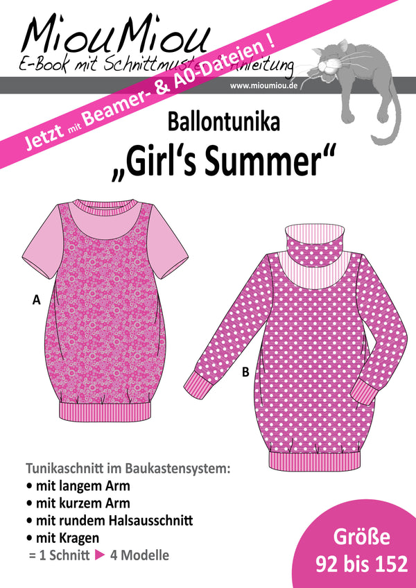 eBook - "Girl`s Summer" - Tunika - Miou Miou Schnittmuster