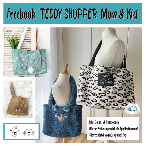Freebook - "Teddy Shopper Mom & Kids Bag" - Tasche - MiToSa-Kreativ