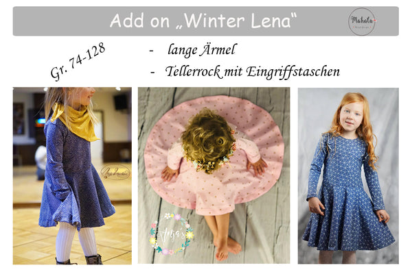 eBook - "Add-on Winter Lena" - lange Ärmel & Tellerrock - Mahalu Design