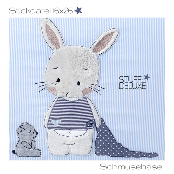 Stickdatei - "Schmusehase" - 16x26 - Stuff-Deluxe - Glückpunkt.