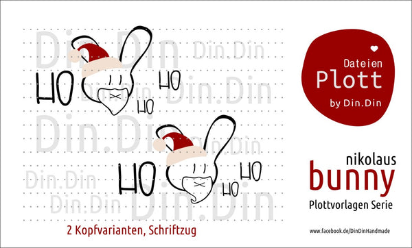 Plotterdatei - "Bunny Nikolaus" - Din Din Handmade