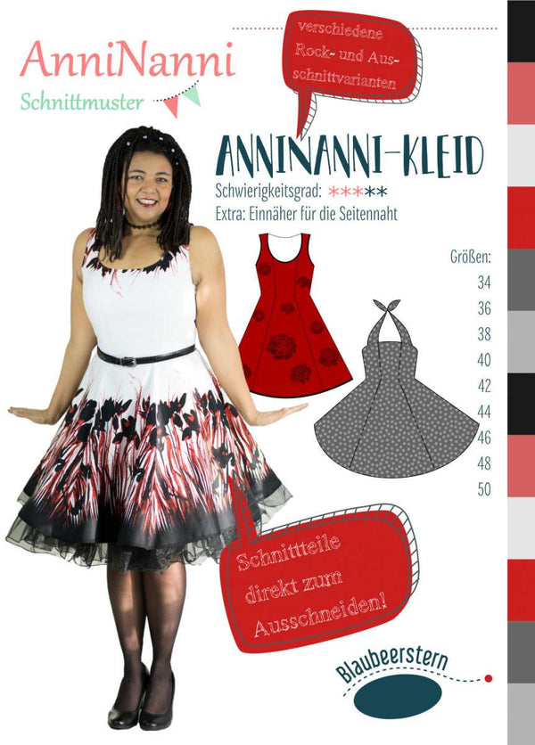Papierschnittmuster - "AnniNanni Kleid" - Kleid - AnniNanni