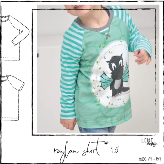 eBook - "basic raglan shirt #15" - english pattern - Lemel Design