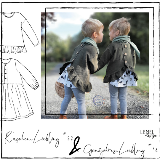 Kombi-eBook - "Rüschen-Liebling #22 + Ganzjahres-Liebling #18" - Pullover/Kleid - Lemel Design