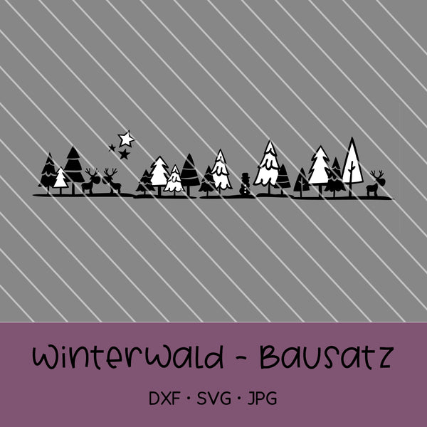 Plotterdatei - "Winterwald - Baukasten" - Oma Plott