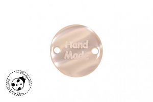 Aufnäher/Label - "Button Pearl Hand Made" - Applikation