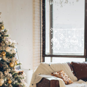 Plotterdatei "Baumkugeln 2" byseehasdesign - für weihnachtliche Dekorationen mit Folien auf Fenstern, Tischsets, Taschen und andere Oberflächen. Die Datei kann endlos an einander gereiht verarbeitet werden. Alle Elemente können in der variablen SVG Datei auch einzeln verarbeitet werden. Die Plotterdatei ist für ein und mehrfarbige Folien-Arbeiten geeignet - Plottdatei - Plotter - Plotten - Plott - Merry Christmas/Weihnachten - Glückpunkt