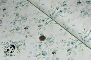 Digitaldruck-Jersey - "Eucalyptus Love" - Blumen