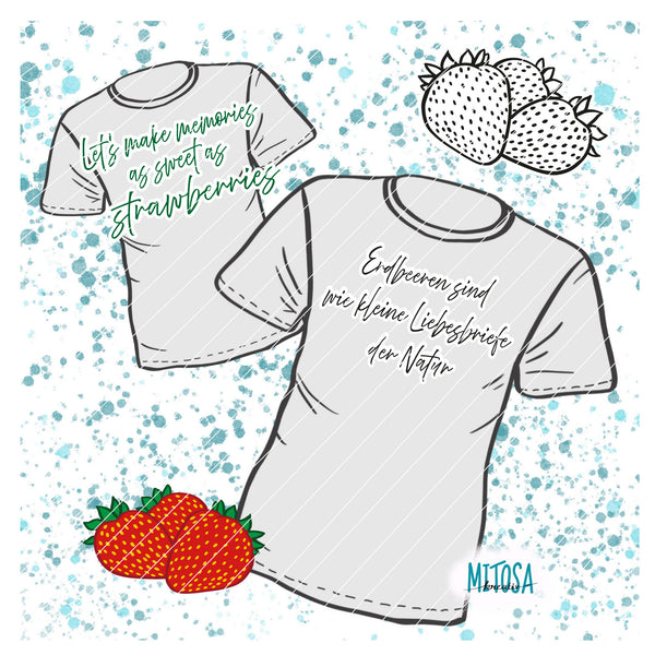 Plotterdatei "Erdbeer-Liebe Früchte" von MiToSa-Kreativ. Unsere Erdbeer-Liebe möchten wir dir mit diesen drei prallen Erdbeeren und den zwei wohl schönsten Sprüchen zeigen.  Gern darfst du die Plotterdateien auch zum Siebdrucken, sublimieren und lasern nutzen.  Enthalten sind die Plotterdateien in folgenden Formaten: DXF, SVG, JPG  - Plotter - Plotten - Plott  - Glückpunkt