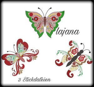 Stickdatei - "Schmetterling Romance 13×18" - Stixxie