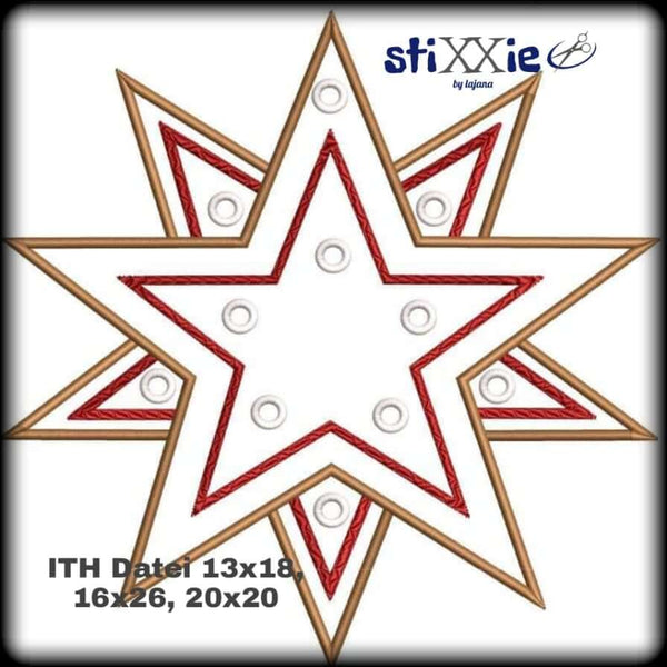 Stickdatei - "ITH Weihnachtsstern 20×28" - Stixxie