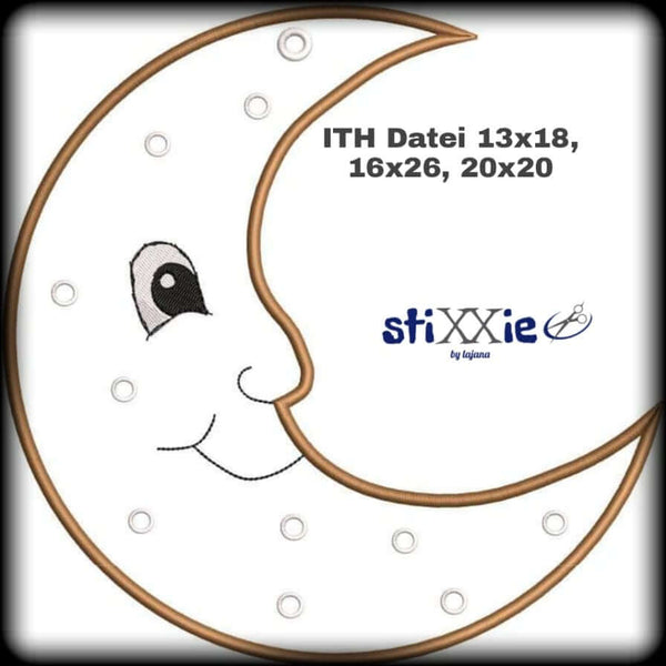 Stickdatei - "ITH Mond 13x18" - Stixxie