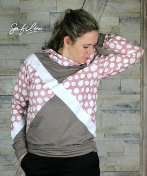 eBook - "Puzzle Pointed Hoodie" - Pullover - Safilou