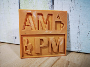 Plotterdatei - "AM PM" - inkl. 3D Druckdatei - B.Style