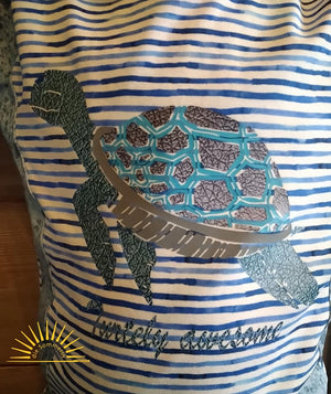 Plotterdatei - "Seaside Turtle" - Fadenblau
