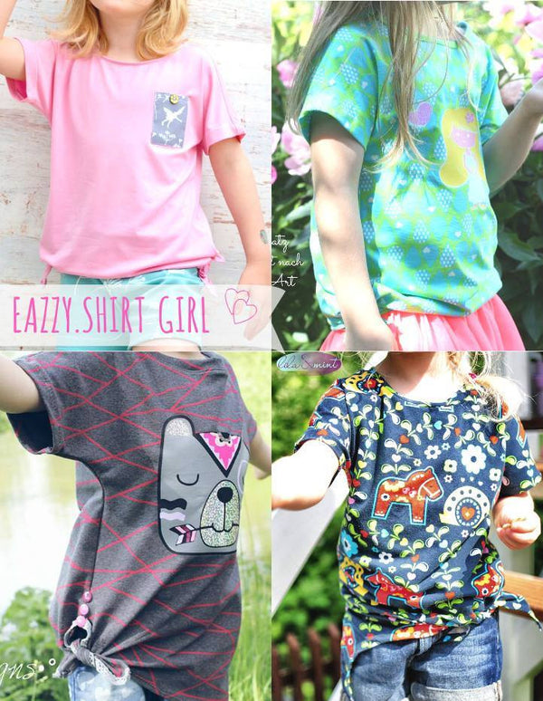 eBook - "# 51 Eazzy Shirt Girl" - Shirt - Nähen - Kinder - Sara & Julez - Ratz-Fatz-Shirt - schnell genäht - Glückpunkt.