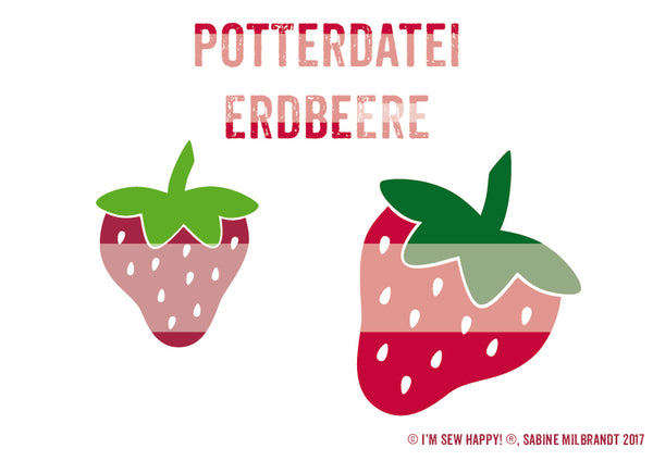 Plotterdatei - "Erdbeere" - I'm sew happy