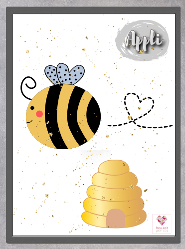 Applikationsvorlage - "Bee Happy" - Freu.Zeit