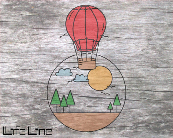 Plotterdatei - "Heißluftballon" - LifeLine Gestaltung