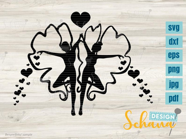 Plotterdatei - "Verliebte Feen" - Schana Design