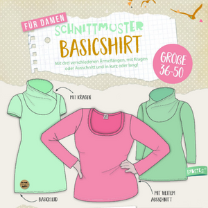 Papierschnittmuster - "Basic Shirt Damen" - Größe 36-50 - Lybstes