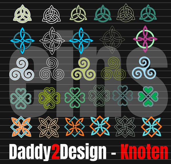 Plotterdatei - "KELTISCHE & DEKO KNOTEN TEIL 1" - Design - Daddy2Design