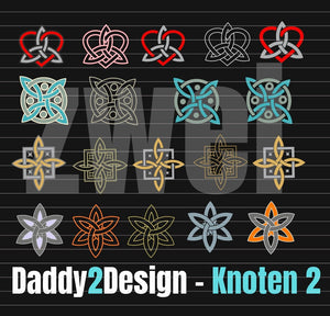 Plotterdatei - "KELTISCHE & DEKO KNOTEN TEIL 2" - Design - Daddy2Design