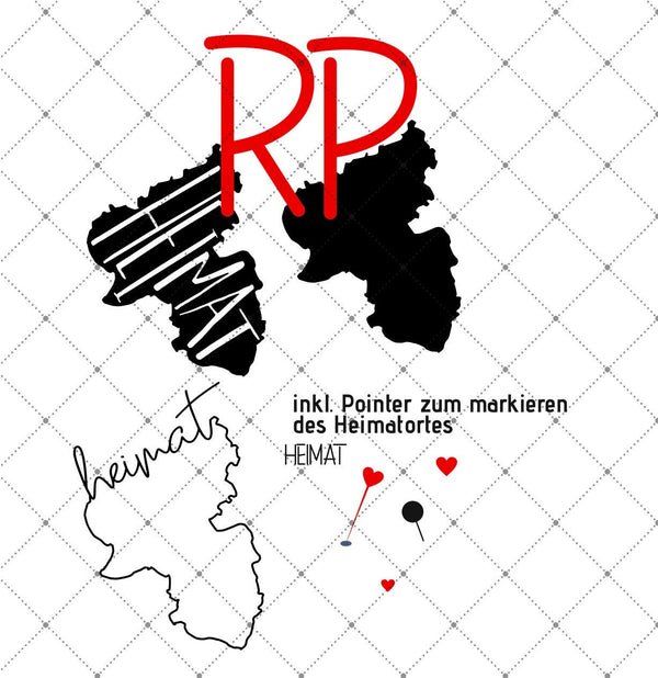 Plotterdatei - "Heimat - Rheinland-Pfalz" -  Daddy2Design