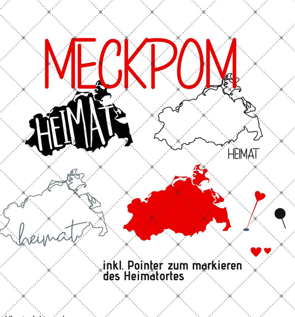 Plotterdatei - "Heimat - Meckpom" -  Daddy2Design