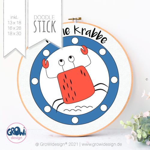 Stickdatei - "Kleine Krabbe" - GroWidesign