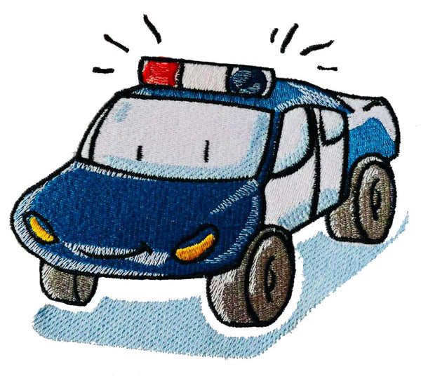 Stickdatei - "Polizeiauto" - Stickzebra