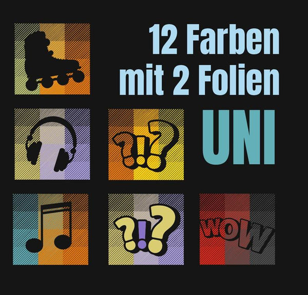 Plotterdatei - "12-Farben Uni" -  Daddy2Design