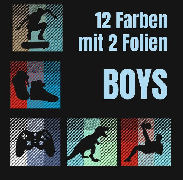 Plotterdatei - "12-Farben Boys" -  Daddy2Design