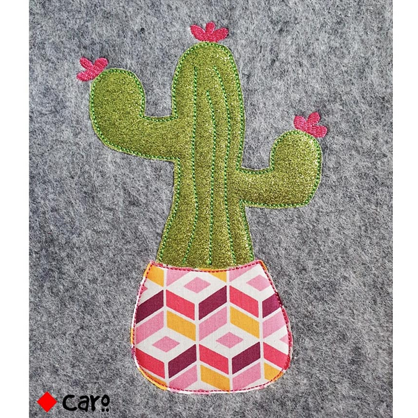 Stickdatei - "Kaktus 10x10 Doodle"- Krullenbol