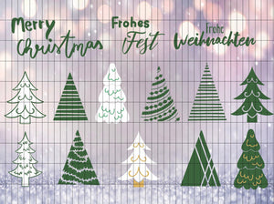 Plotterdatei - "Tree Doodles Weihnachten" - Design - Daddy2Design