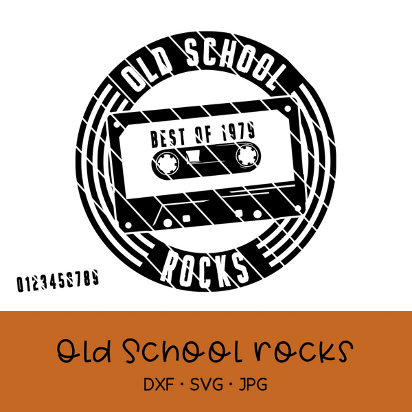 Plotterdatei - "Old School Rocks" - Oma Plott