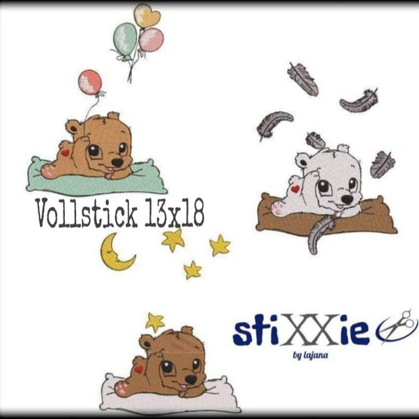 Stickdatei - "Bär Vollstick 13x18" -  Stixxie